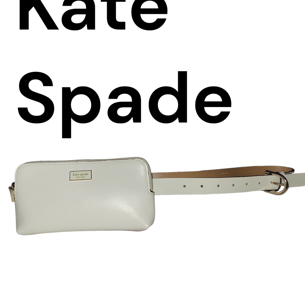 NWOT Kate Spade Winter White Leather Belt Bag SZ S/M